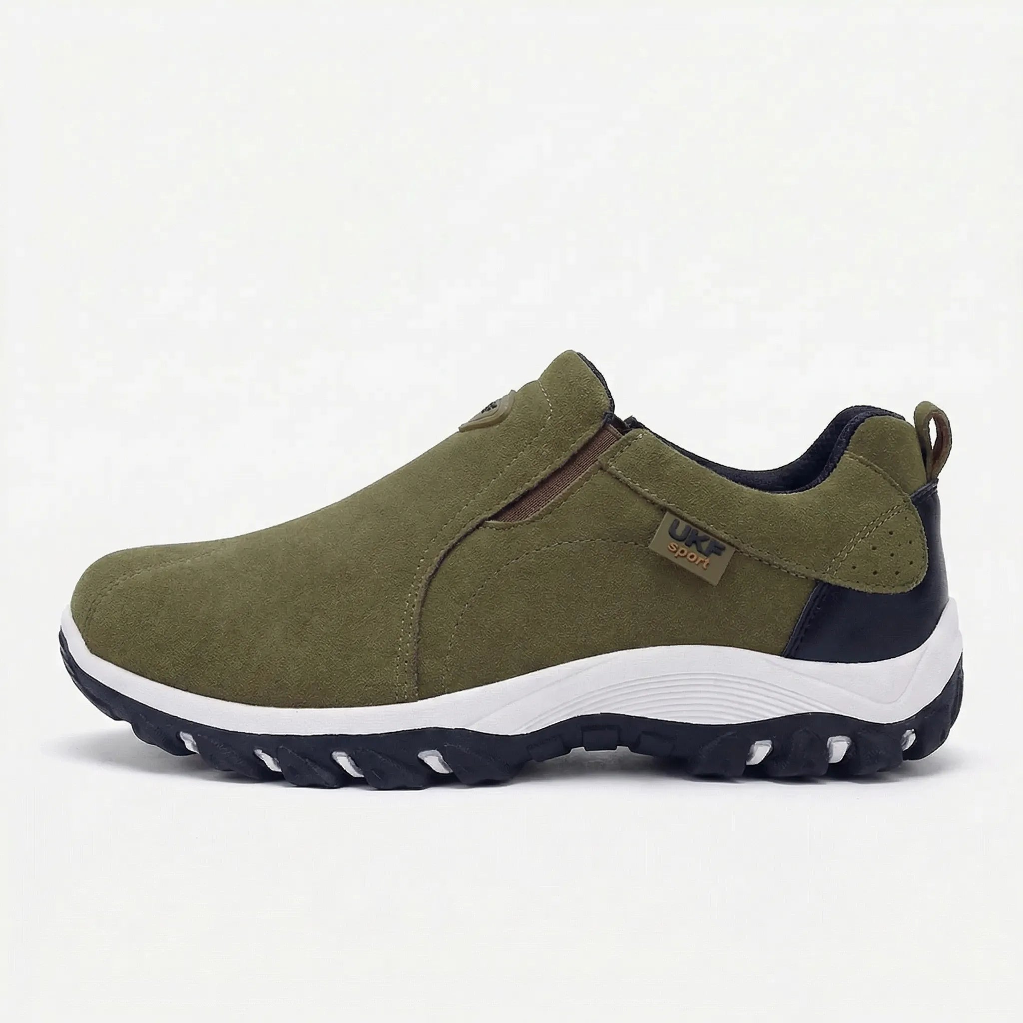 Herren Slip-On Wanderschuh atmungsaktiv gepolsterte flache Sohle