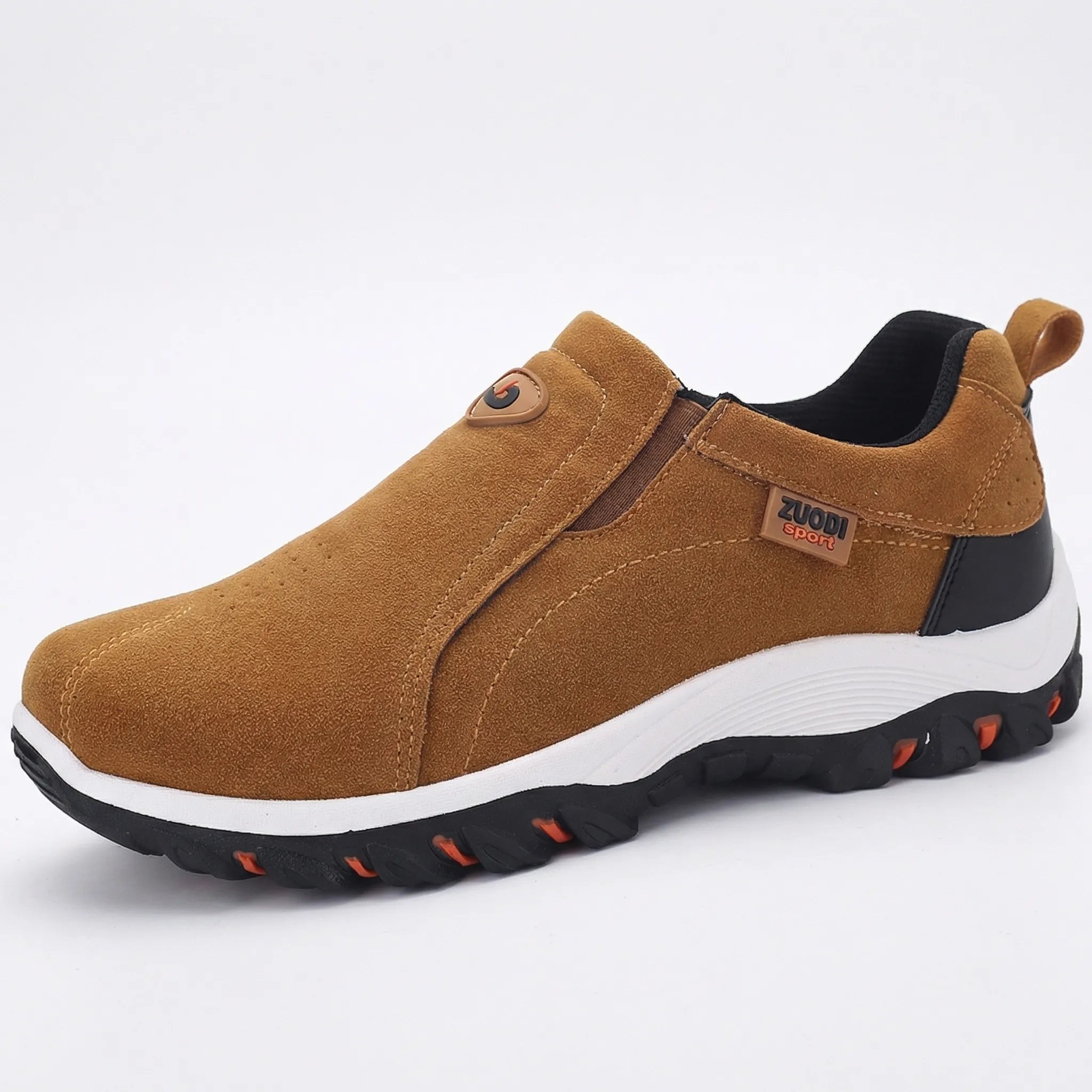 Herren Slip-On Wanderschuh atmungsaktiv gepolsterte flache Sohle