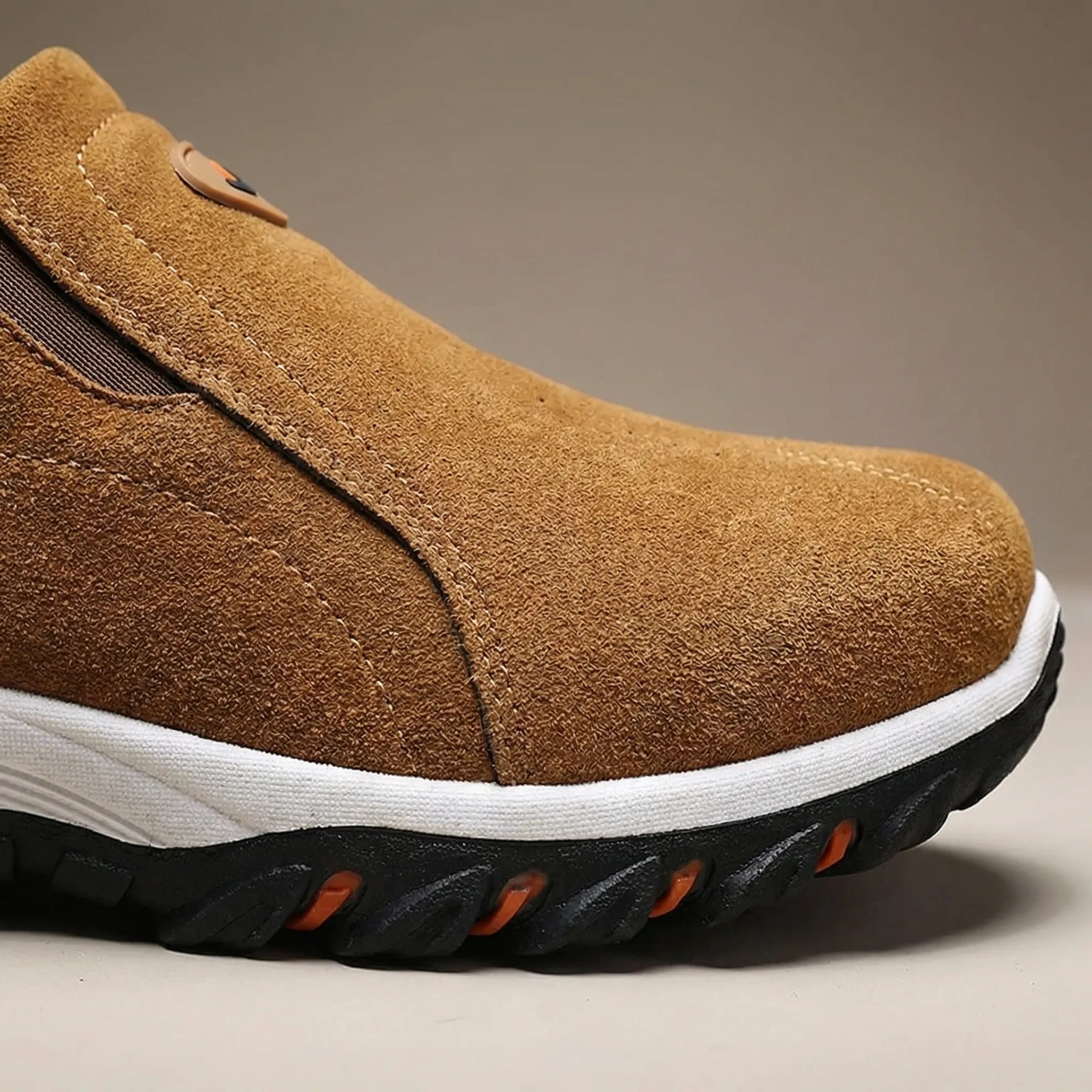 Herren Slip-On Wanderschuh atmungsaktiv gepolsterte flache Sohle