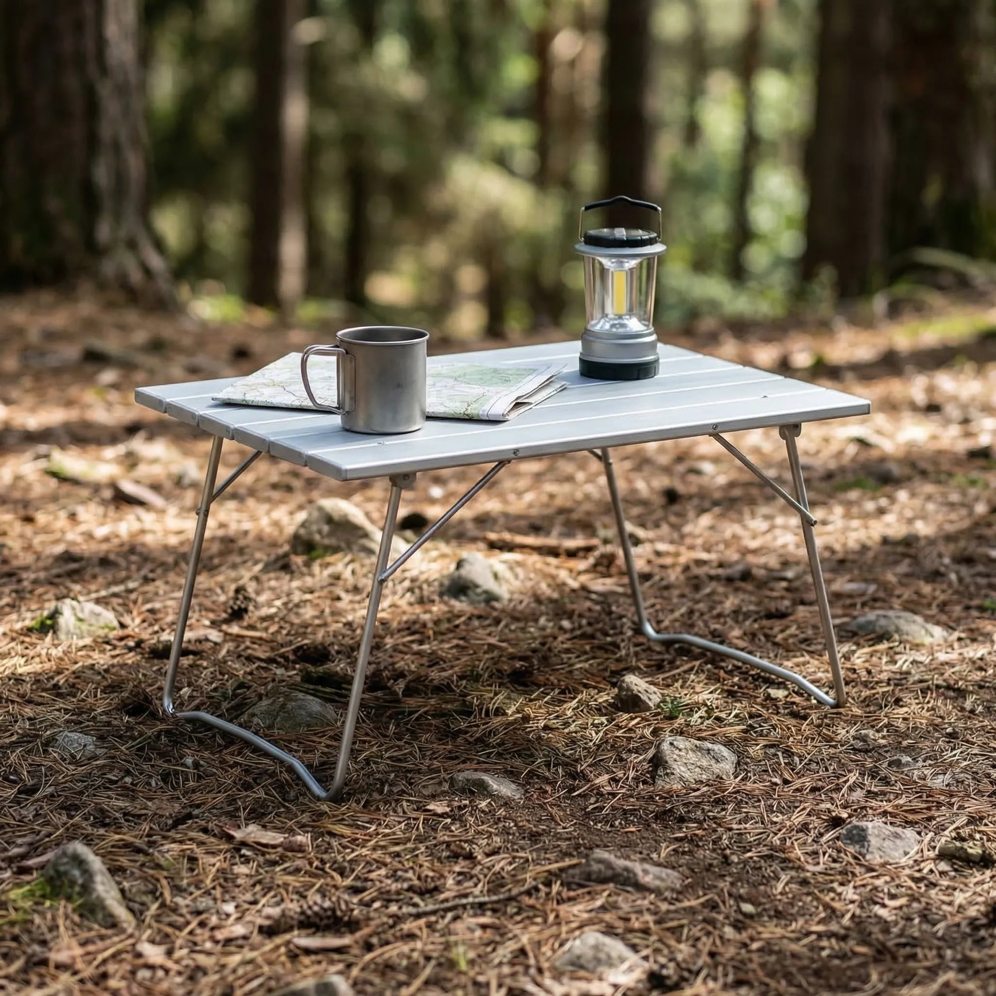 Ultraleichter faltbarer Campingtisch kompakt mit Tragetasche