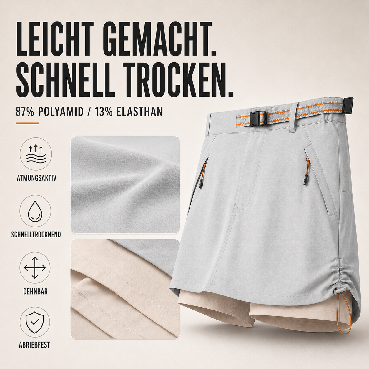 Nordspur | Trekvia Leichte Stretch Culotte Wander-Shorts
