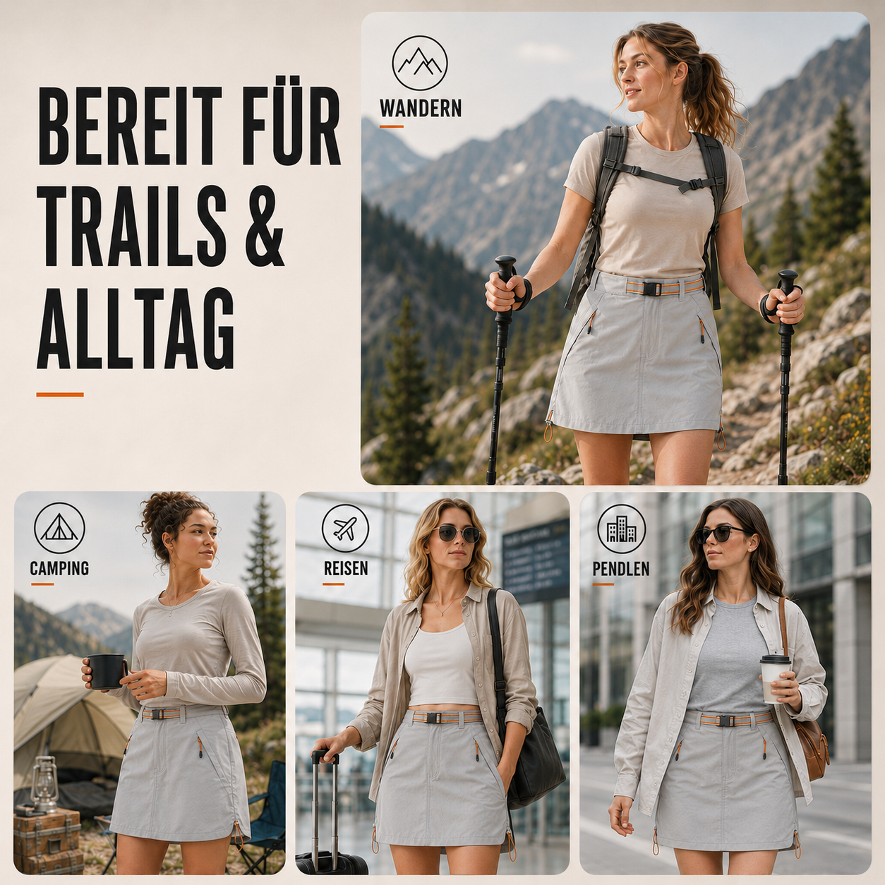 Nordspur | Trekvia Leichte Stretch Culotte Wander-Shorts