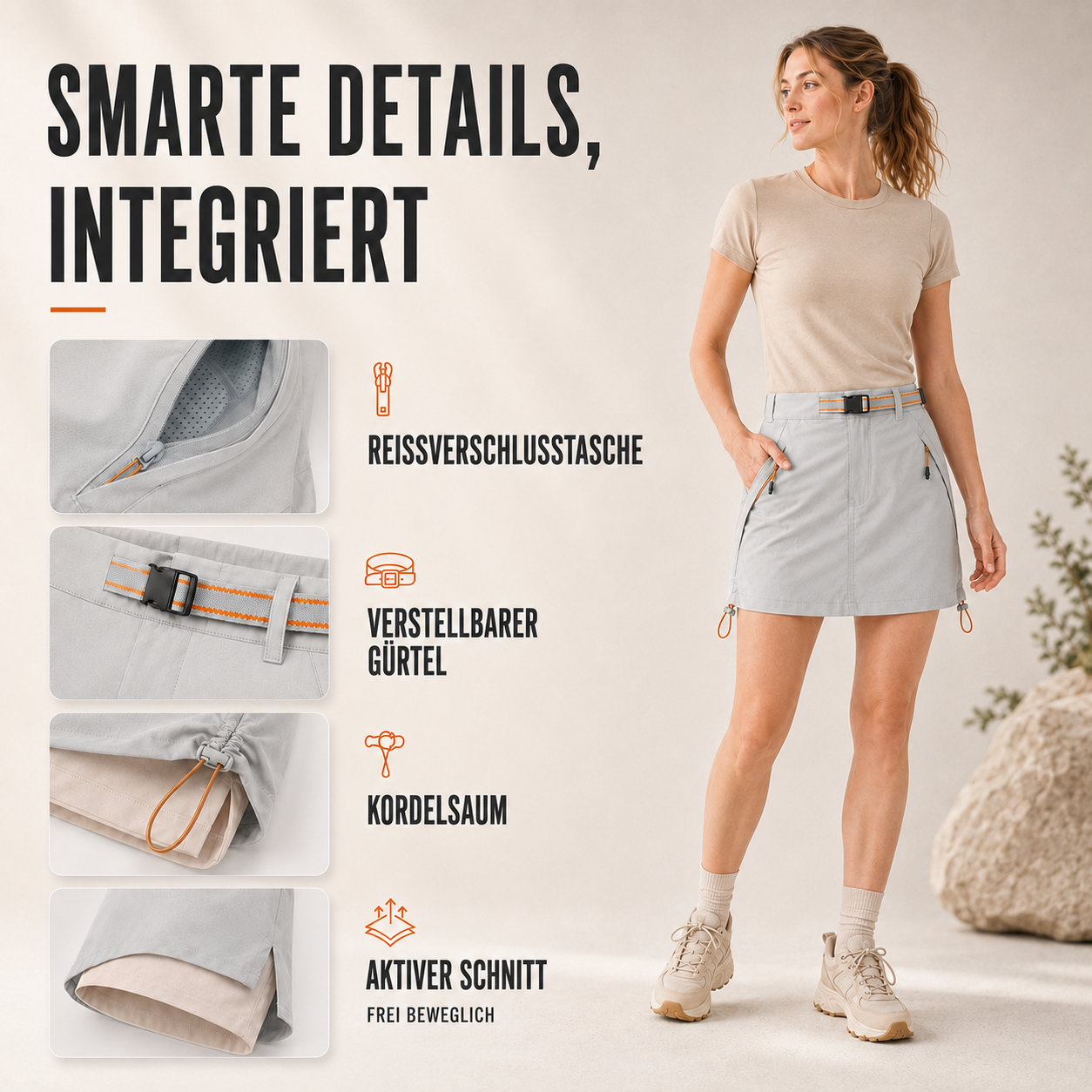 Nordspur | Trekvia Leichte Stretch Culotte Wander-Shorts