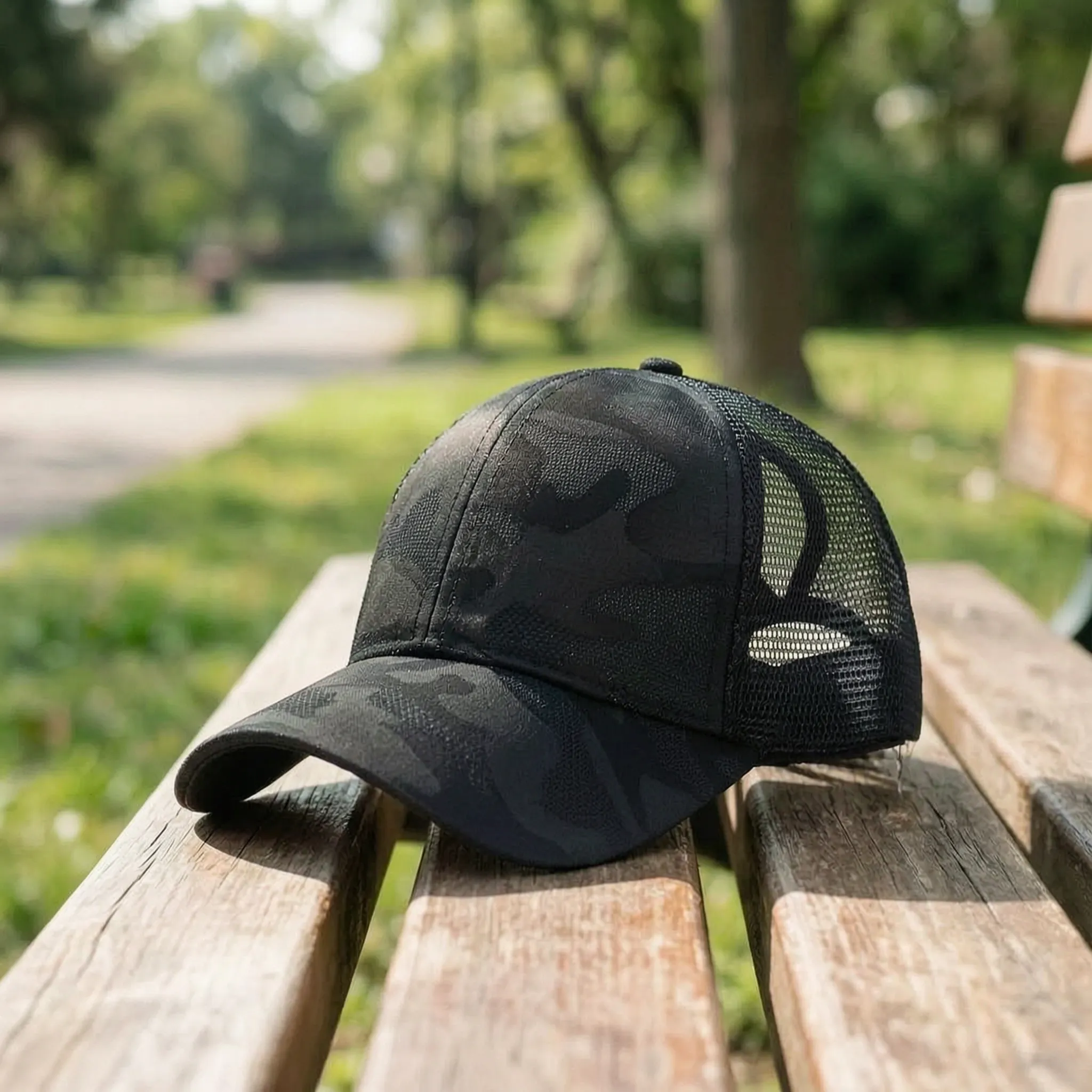 Damen-Basecap Pferdeschwanz-Öffnung atmungsaktiv verstellbar