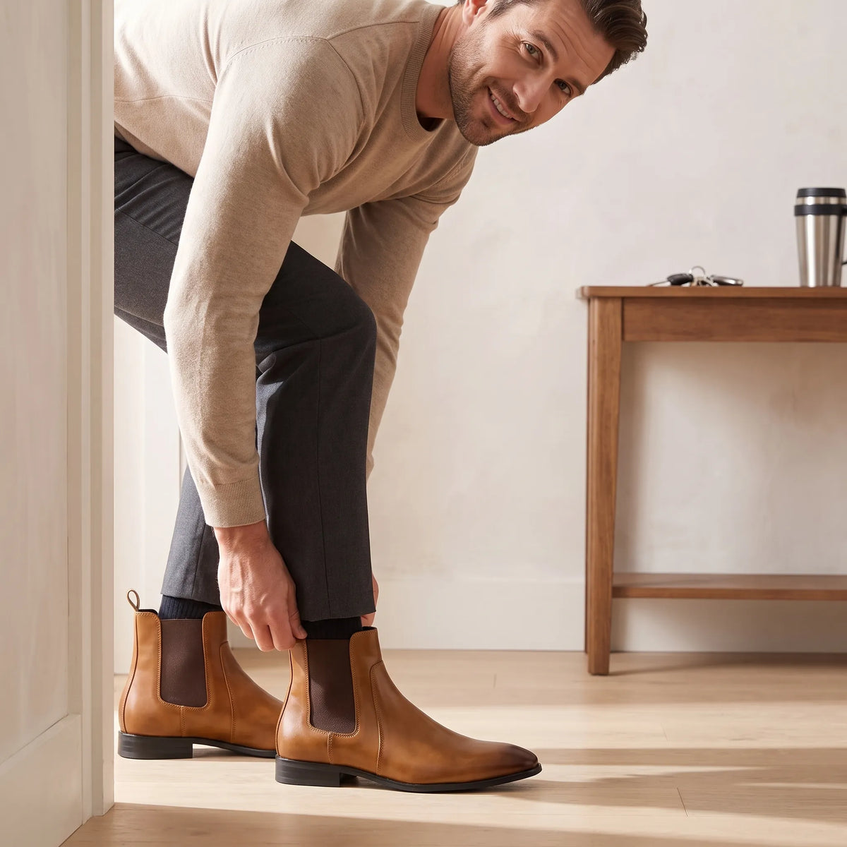 Nordspur | Trevino Klassische Chelsea Boots Mit Karreeform