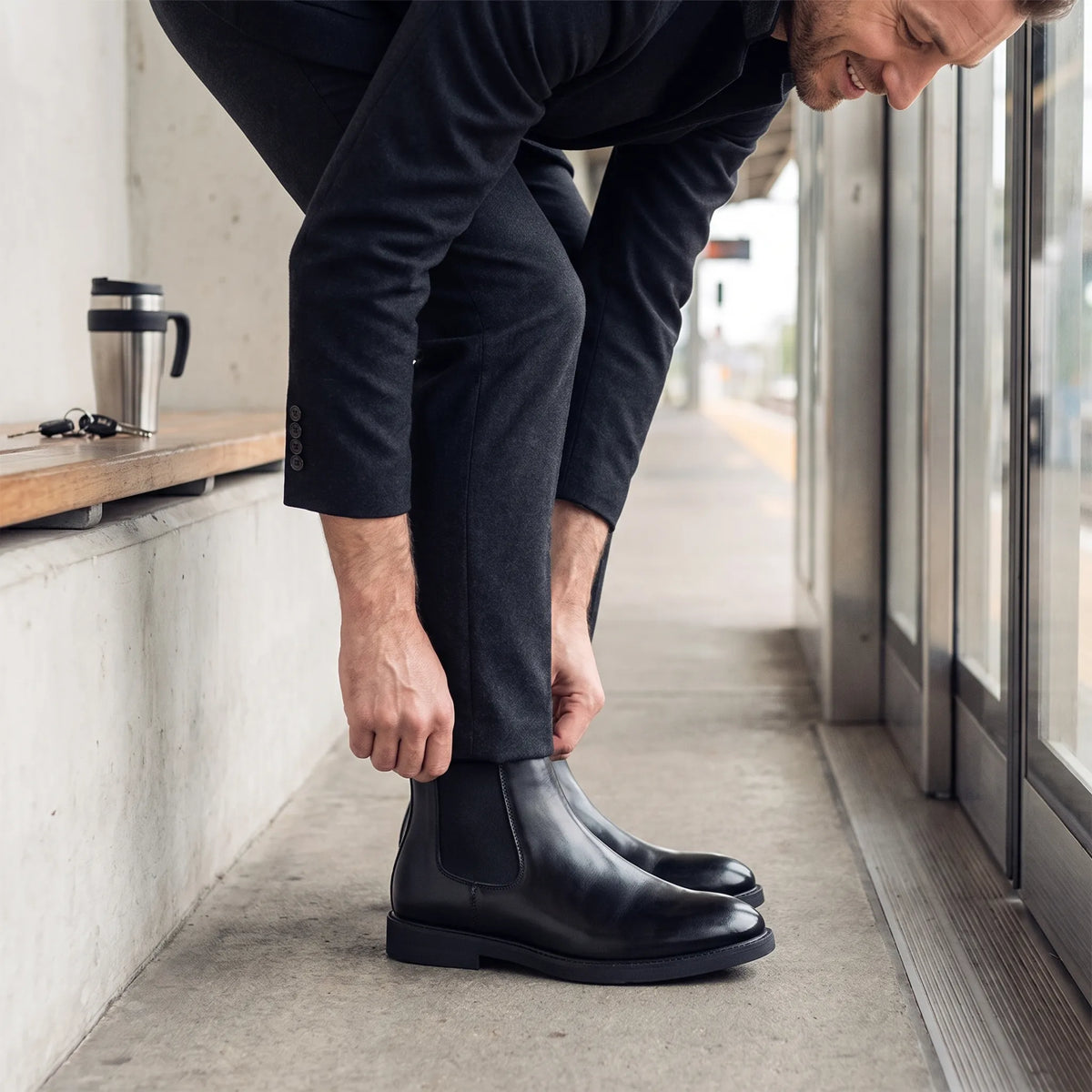 Nordspur | Trevon Klassische Chelsea Boots Mit Blockabsatz
