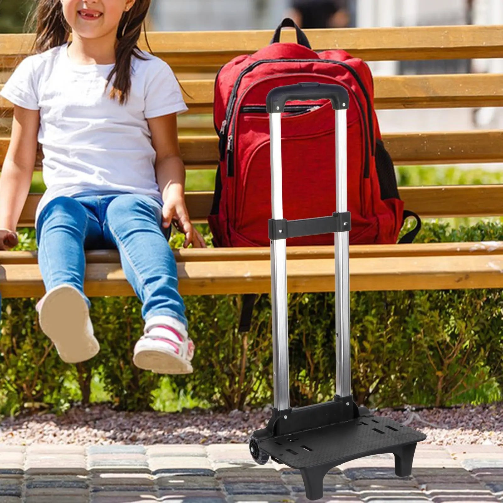 Rucksack-Trolley mit Teleskopgriff und 2 Rädern für Kinder