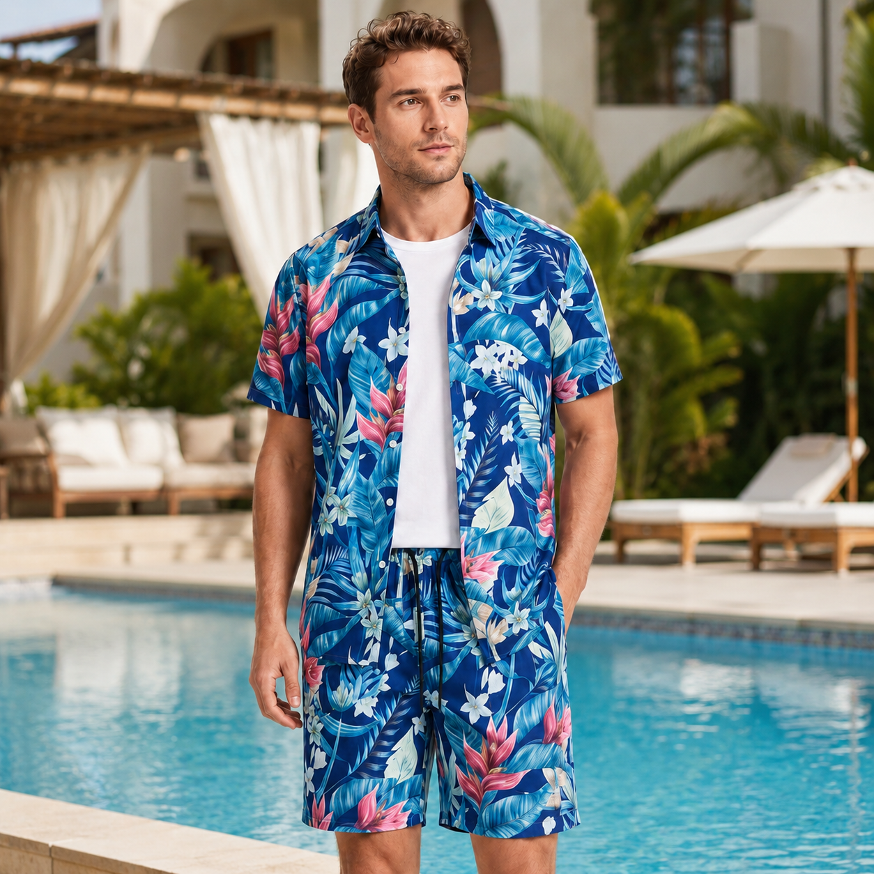 Nordspur | Tropivex Tropisches Print Hemd und Shorts Set