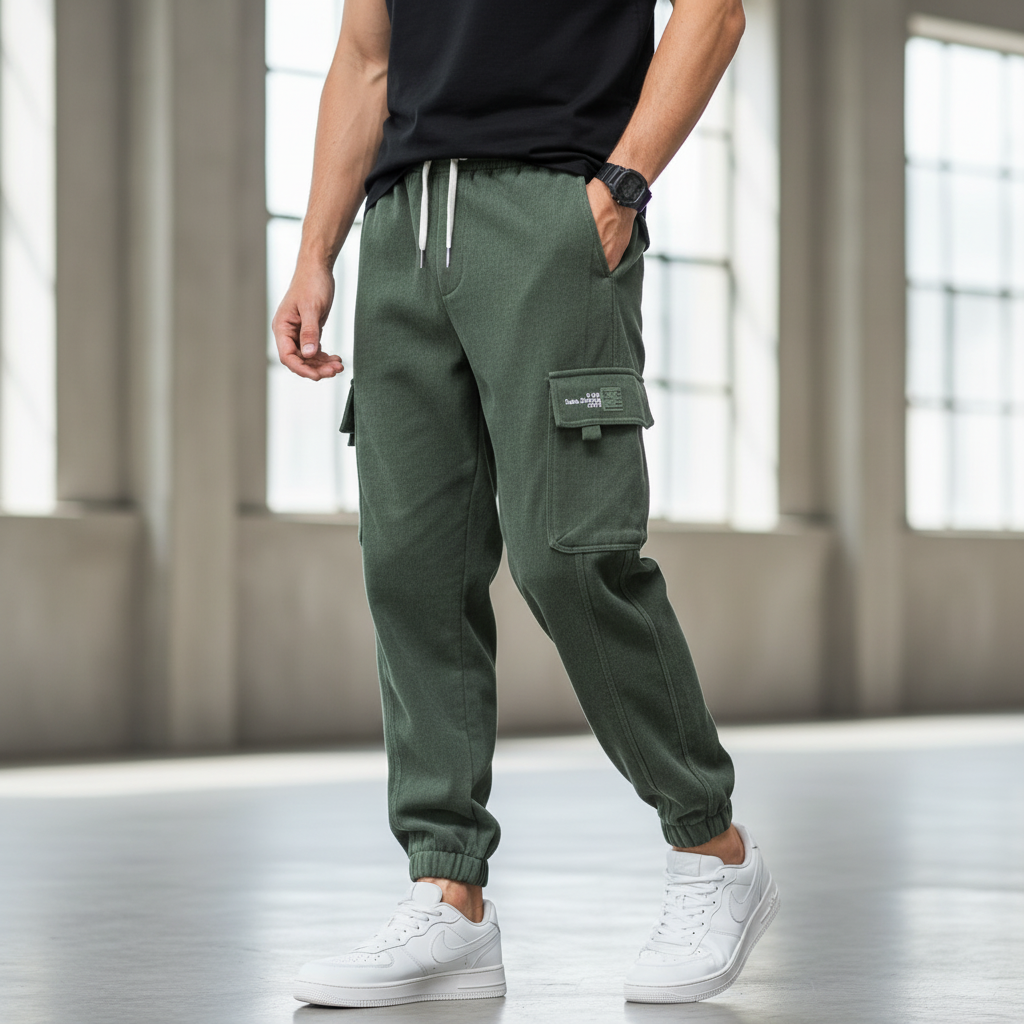 Cargo-Jogger elastischer Bund mittelschwer gerader Schnitt