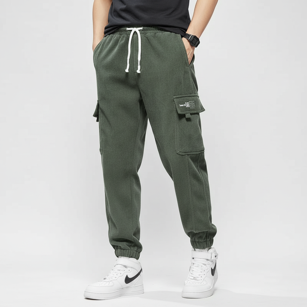 Cargo-Jogger elastischer Bund mittelschwer gerader Schnitt