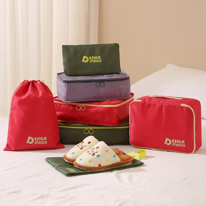 Reise-Organizer-Set siebenteilig Packwürfel wasserabweisend Organisation