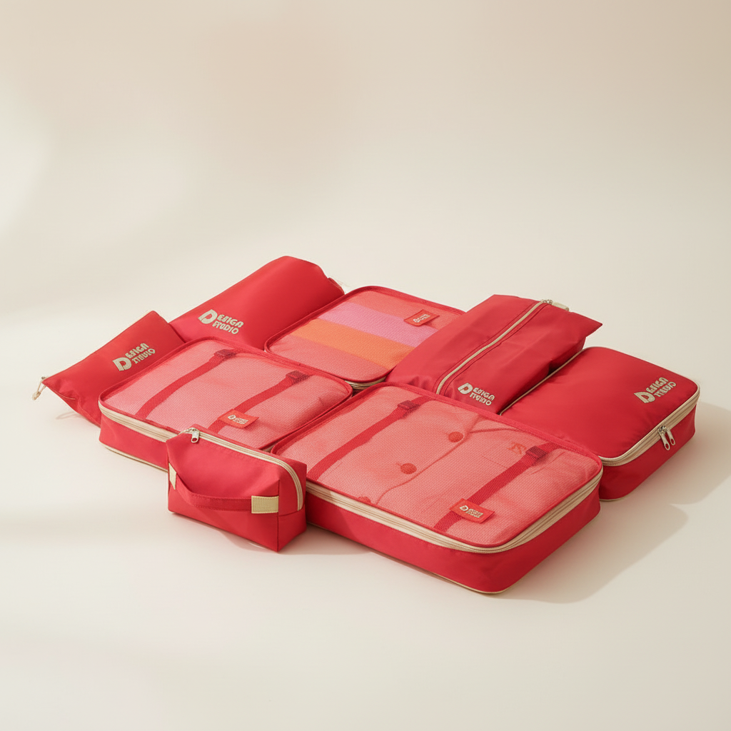 Reise-Organizer-Set siebenteilig Packwürfel wasserabweisend Organisation