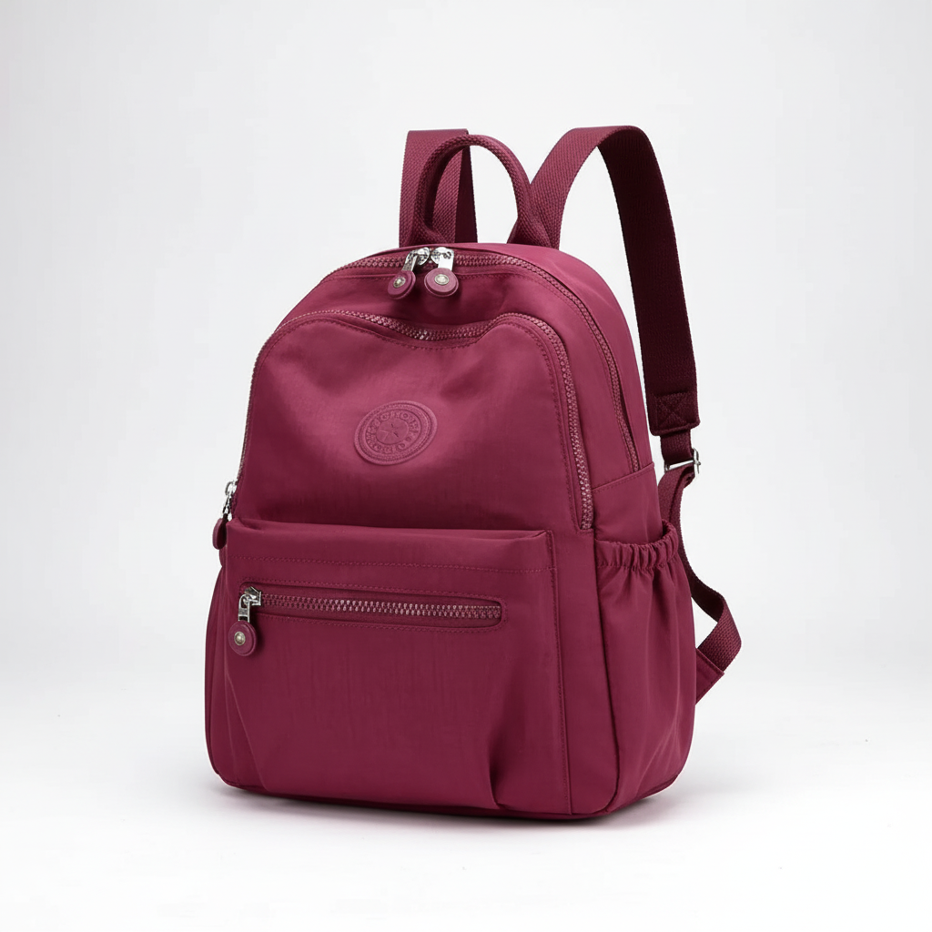 Kompakter Mini-Rucksack mit gepolsterten Schultergurten und Organisationstaschen