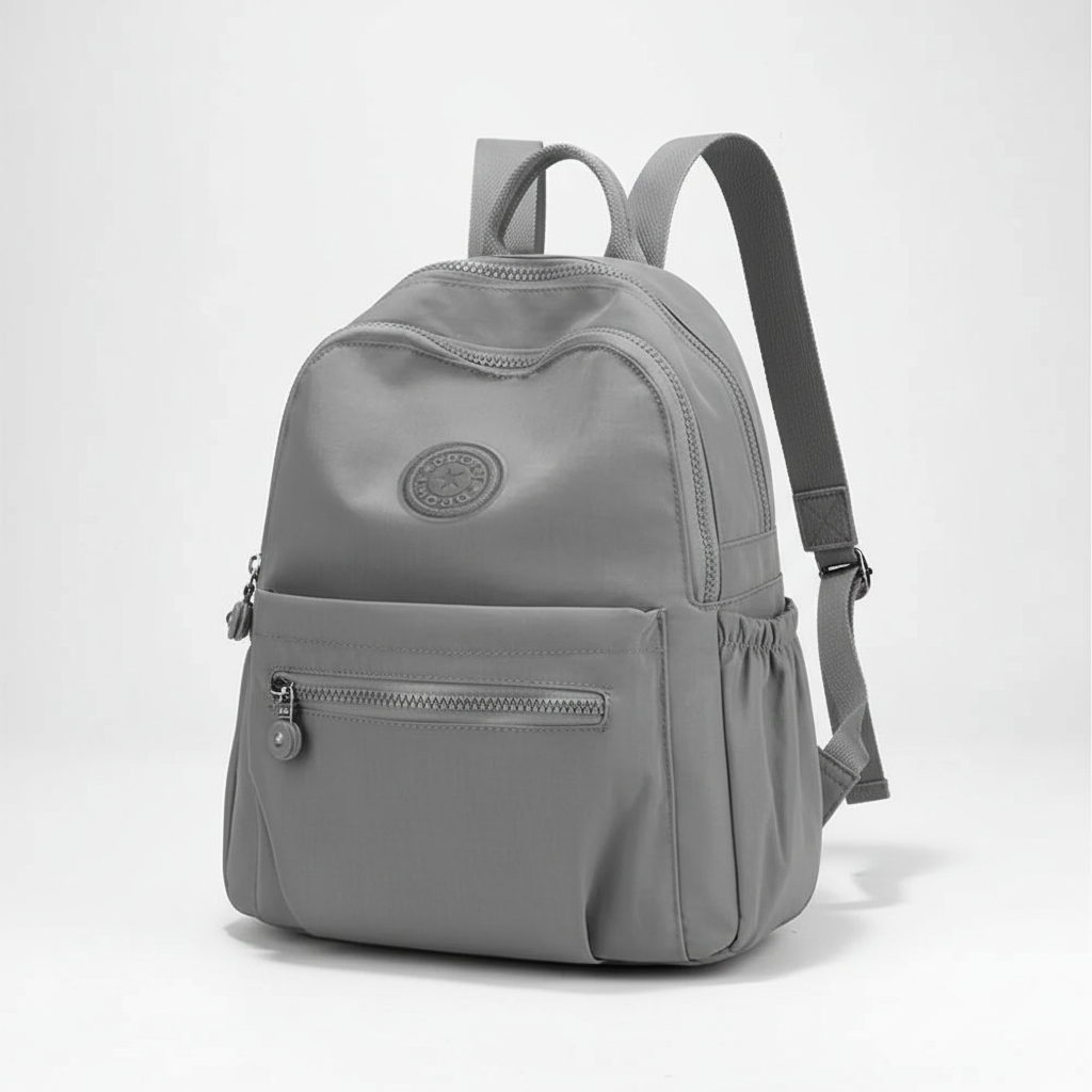 Kompakter Mini-Rucksack mit gepolsterten Schultergurten und Organisationstaschen
