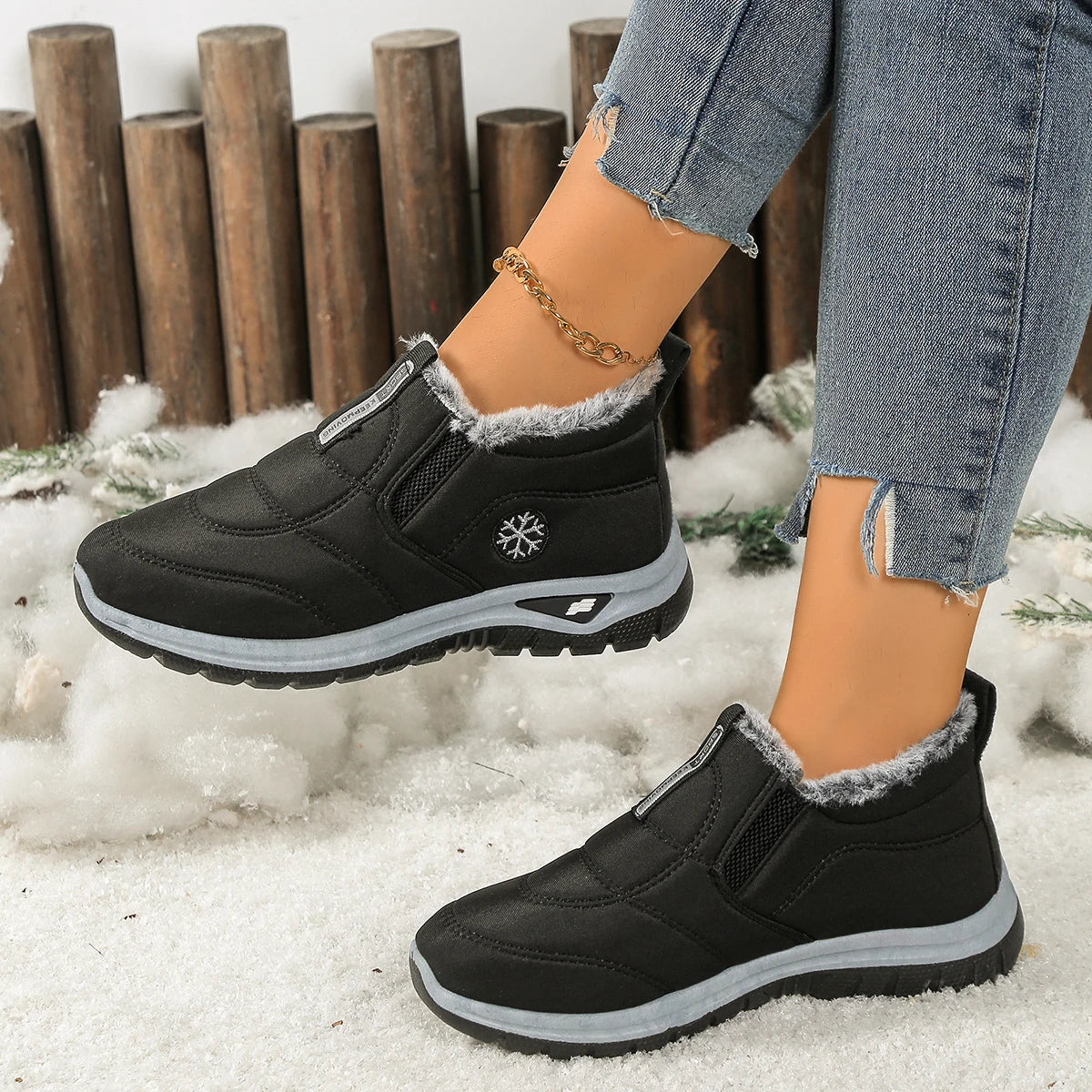 Nordspur | Velnara Gefütterte Slip-On Winterstiefel