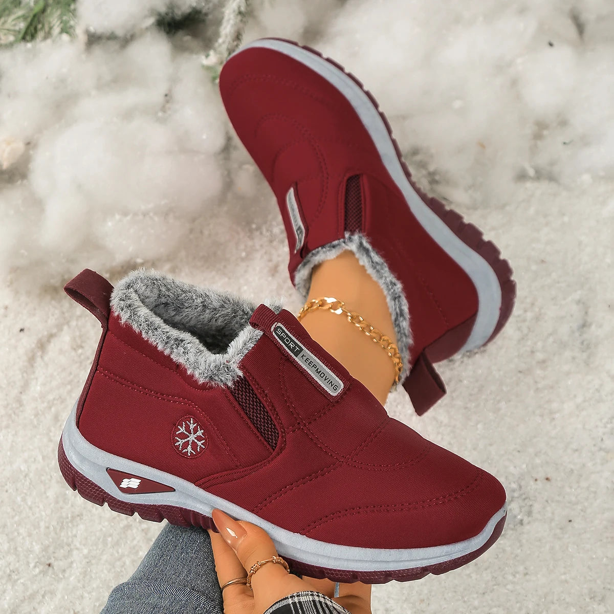 Nordspur | Velnara Gefütterte Slip-On Winterstiefel