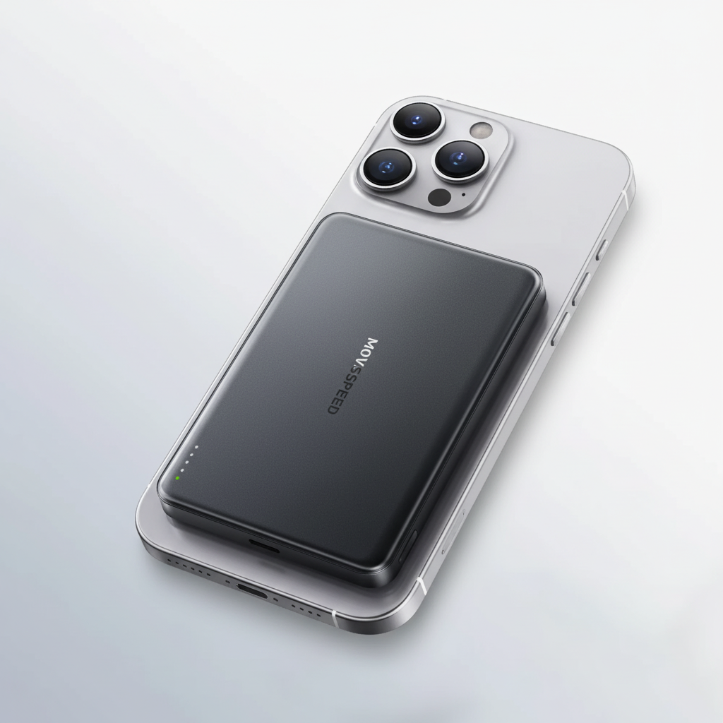 Magnetische Powerbank schlank kabellos tragbar 10000mAh