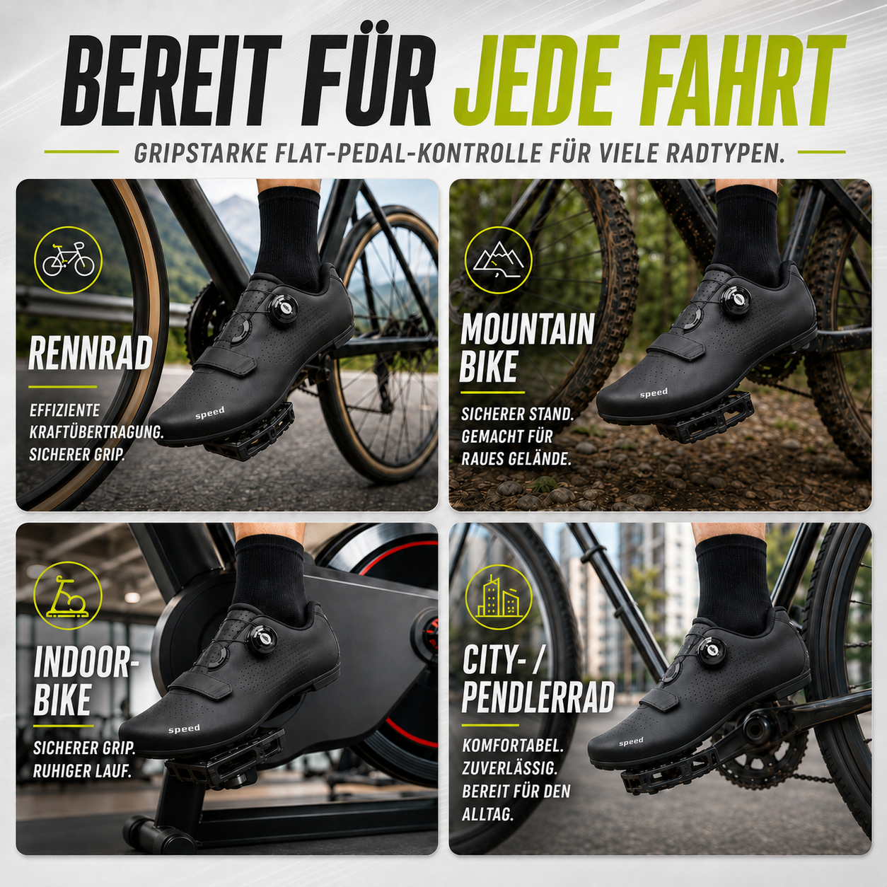 Nordspur | Velodrix Klickpedalfrei-Flatpedal-Radschuh