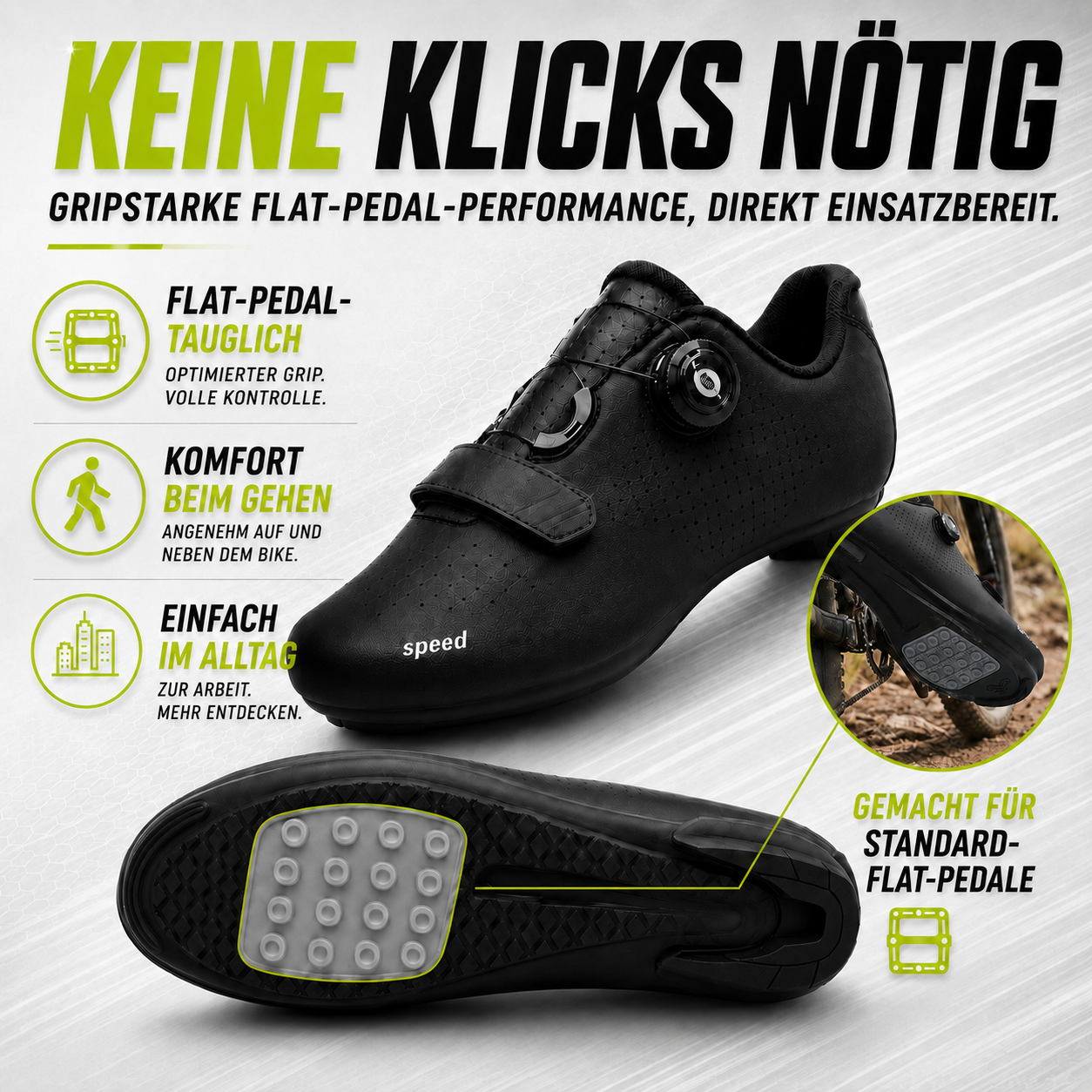 Nordspur | Velodrix Klickpedalfrei-Flatpedal-Radschuh