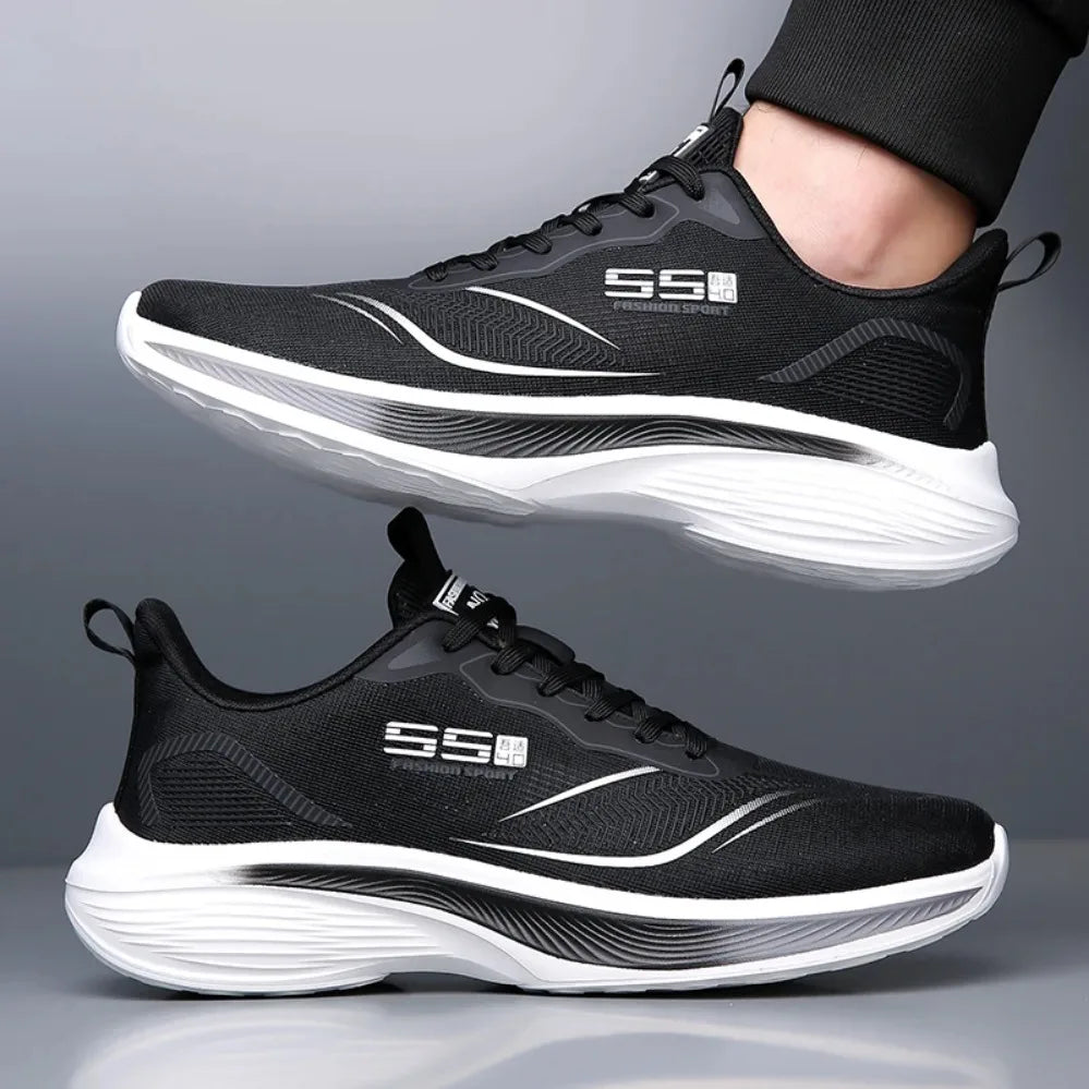 Herren Laufschuhe mit Karbonplatte und Luftkissen-Sohle