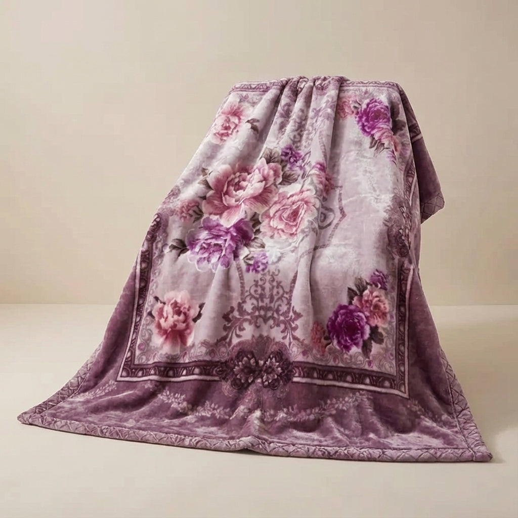 Plüsch-Kuscheldecke mit eleganter Musterung und doppelseitiger Oberfläche