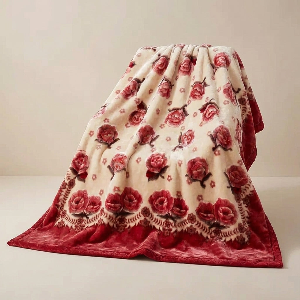 Plüsch-Kuscheldecke mit eleganter Musterung und doppelseitiger Oberfläche