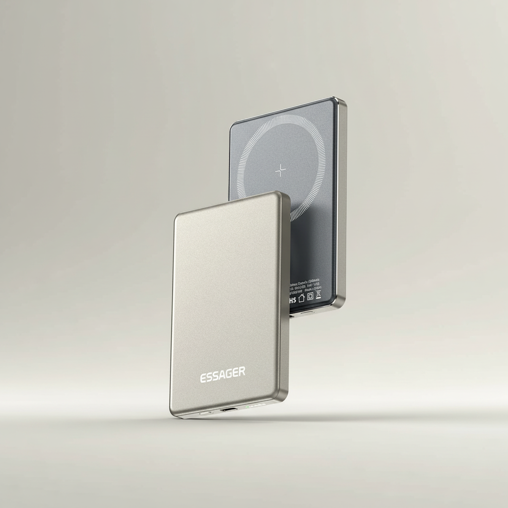 Dünne Metallmagnetische Powerbank mit 20W Schnellladung und tragbarem Design