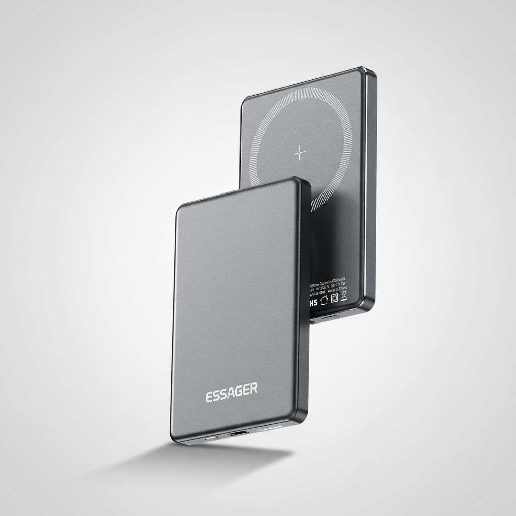 Dünne Metallmagnetische Powerbank mit 20W Schnellladung und tragbarem Design