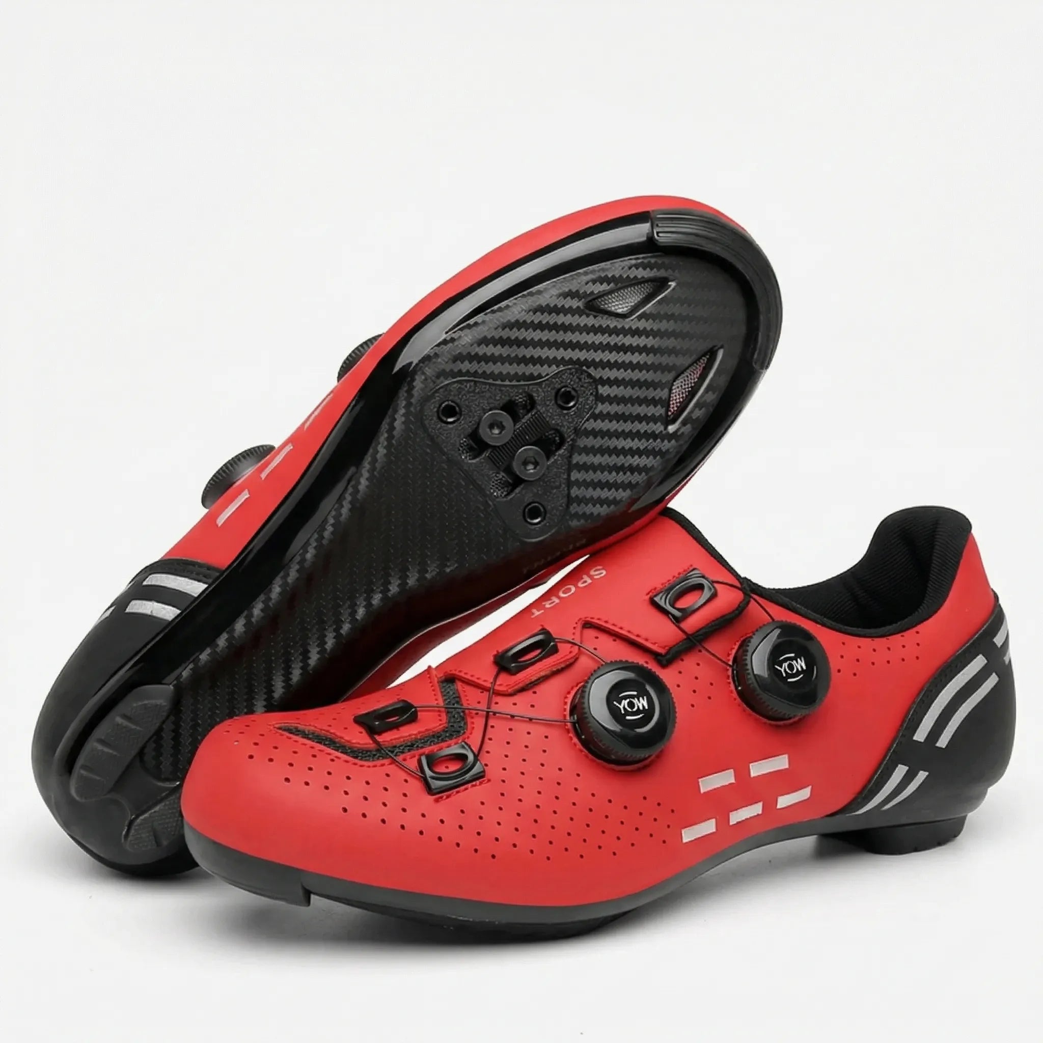 Doppelzweck Rennradschuh SPD-MTB mit Drehverschluss perforiert
