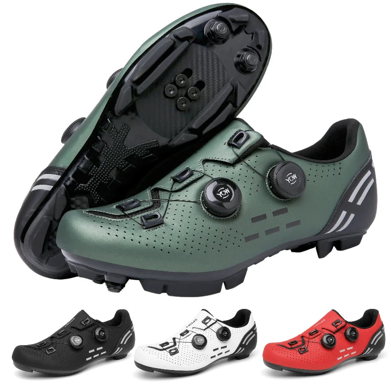 Doppelzweck Rennradschuh SPD-MTB mit Drehverschluss perforiert