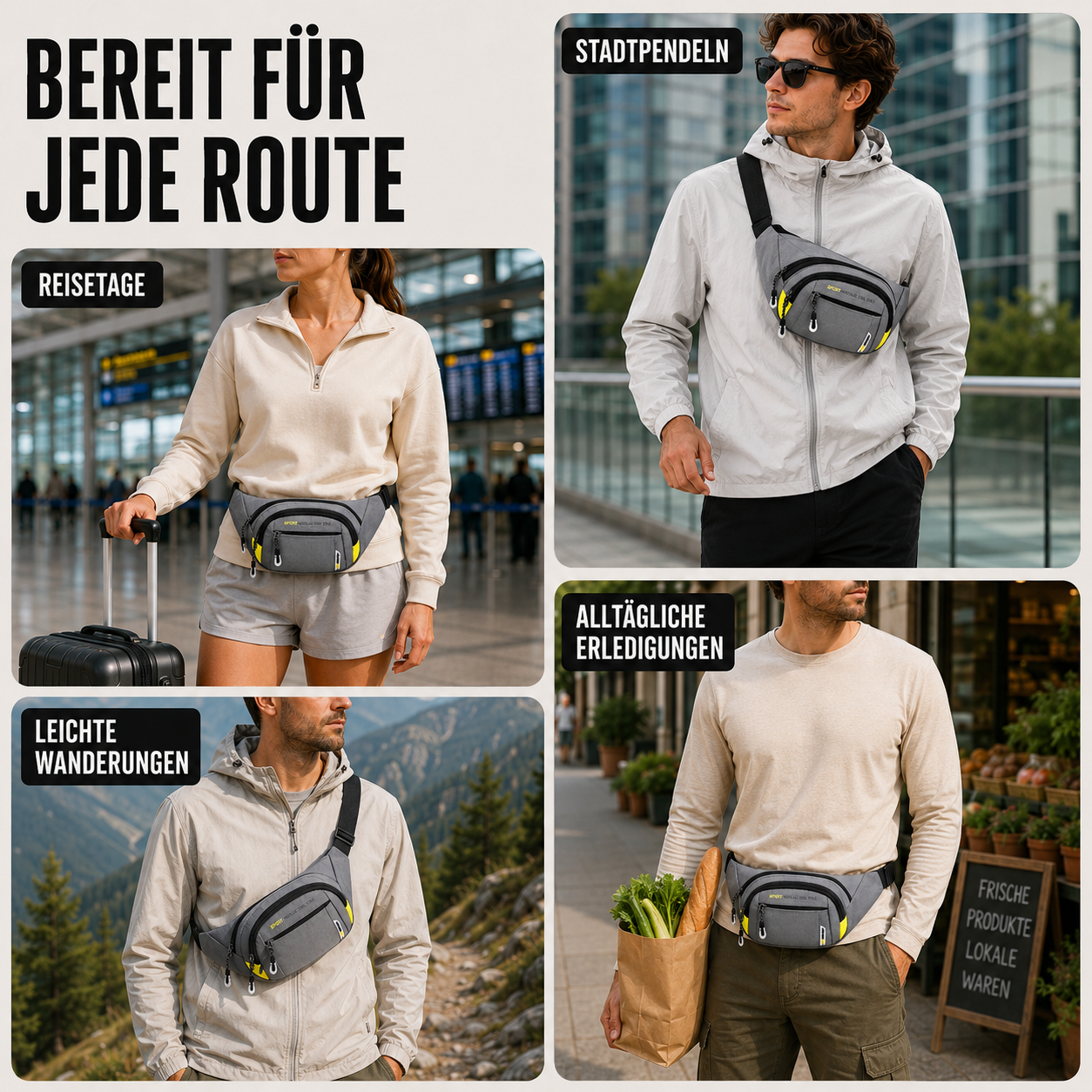 Nordspur | VeltroPack Schlanke Nylon-Gürteltasche