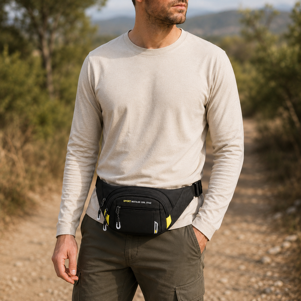 Nordspur | VeltroPack Schlanke Nylon-Gürteltasche