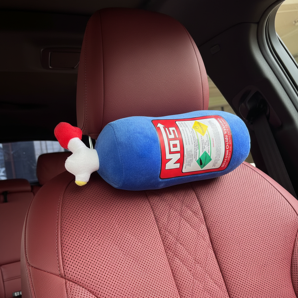 Plüsch-Nackenkissen Auto ergonomische Kopfstützenstütze