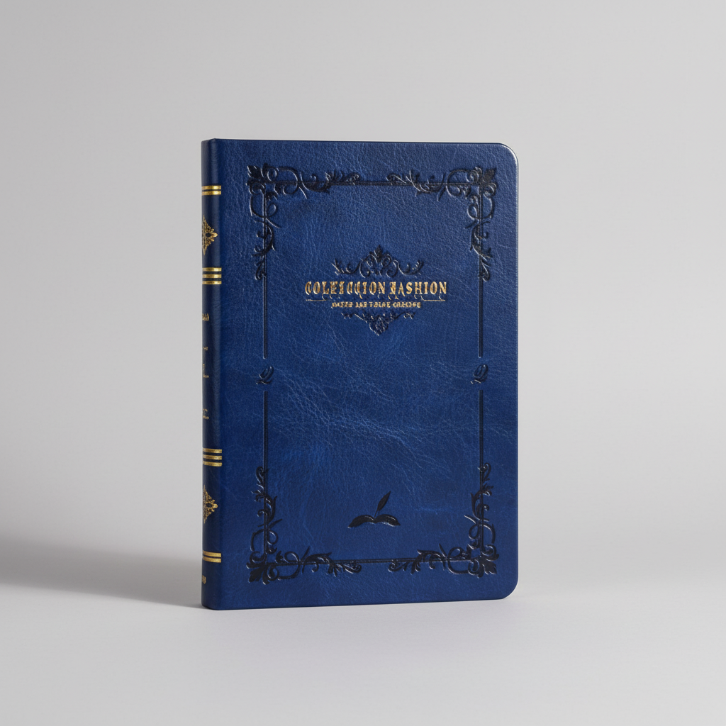 Vintage-Taschennotizbuch mit Goldprägung und festem Hardcover