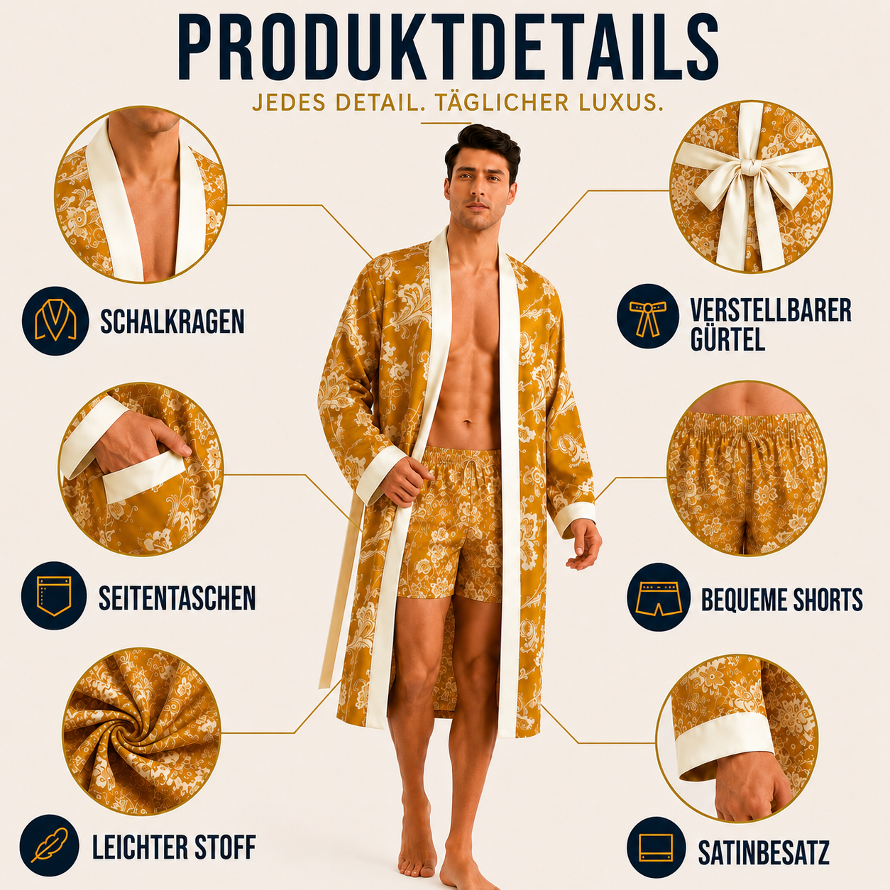 Nordspur | Velvoro Langer Kimono-Stil Bademantel-Set
