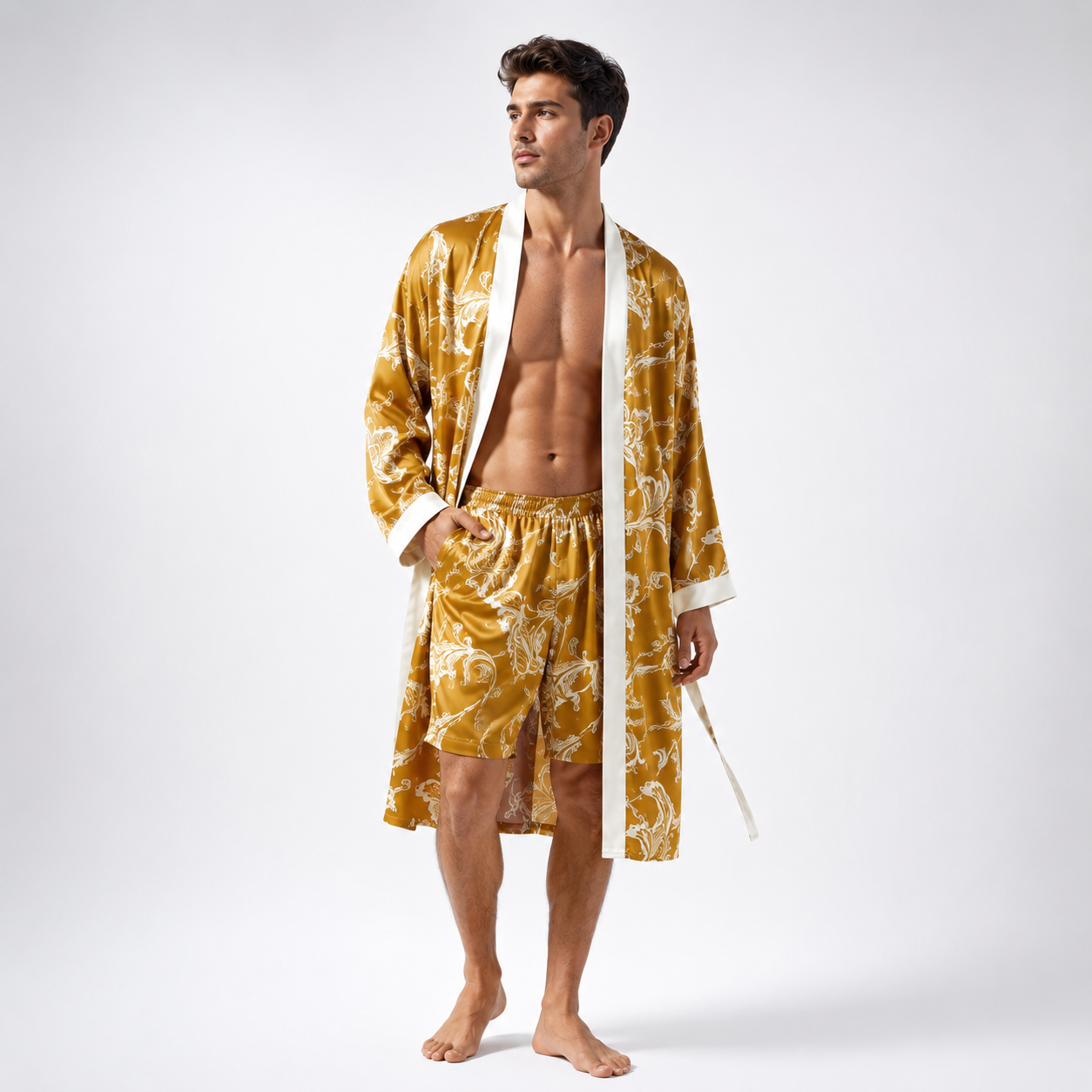 Nordspur | Velvoro Langer Kimono-Stil Bademantel-Set