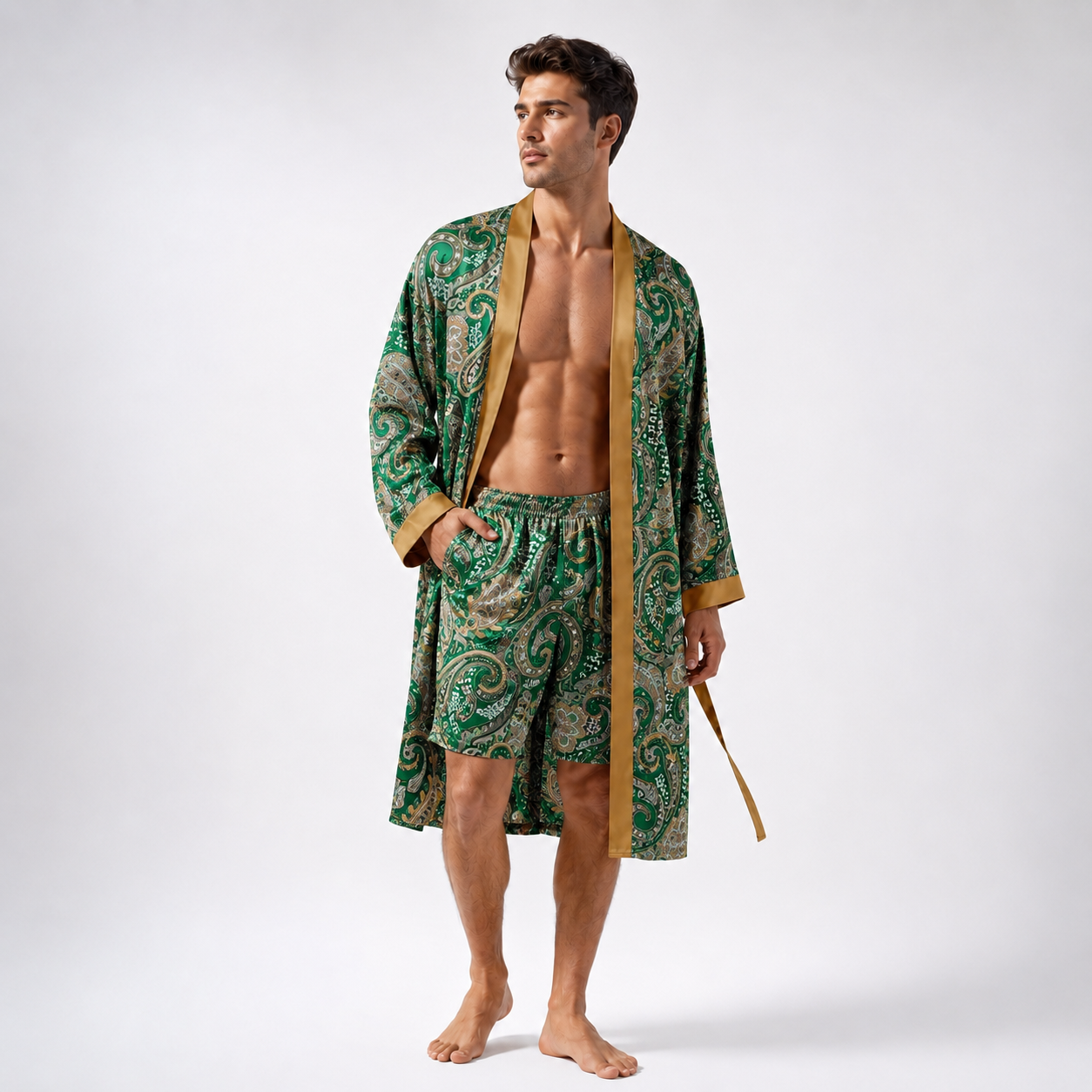 Nordspur | Velvoro Langer Kimono-Stil Bademantel-Set