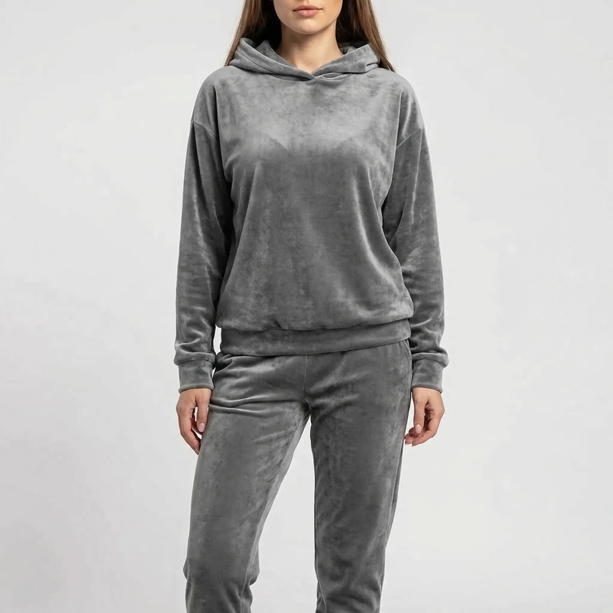 Kapuzen-Trainingsanzug 2-teilig mit übergroßem Hoodie und Slim-Fit-Jogginghosen