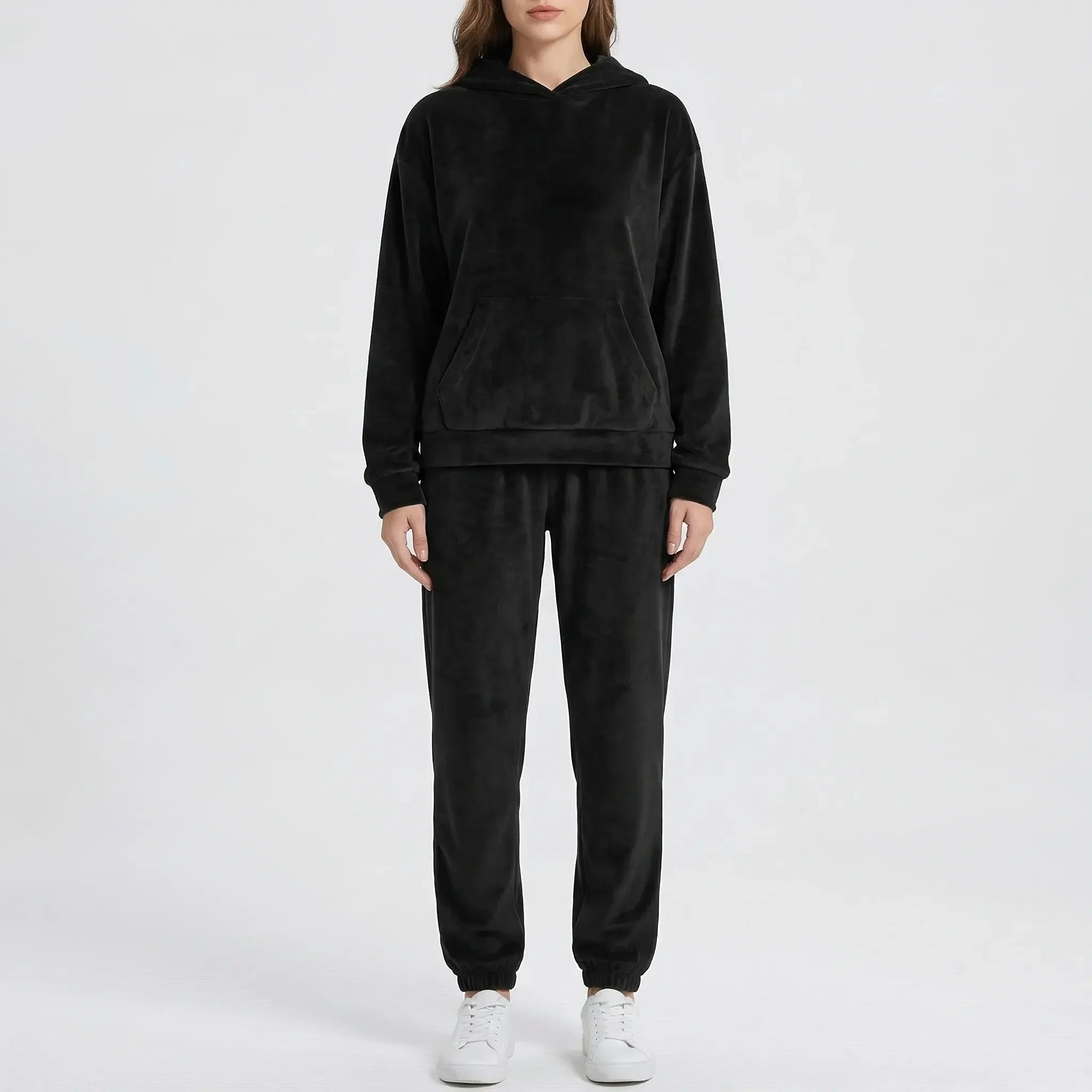 Kapuzen-Trainingsanzug 2-teilig mit übergroßem Hoodie und Slim-Fit-Jogginghosen