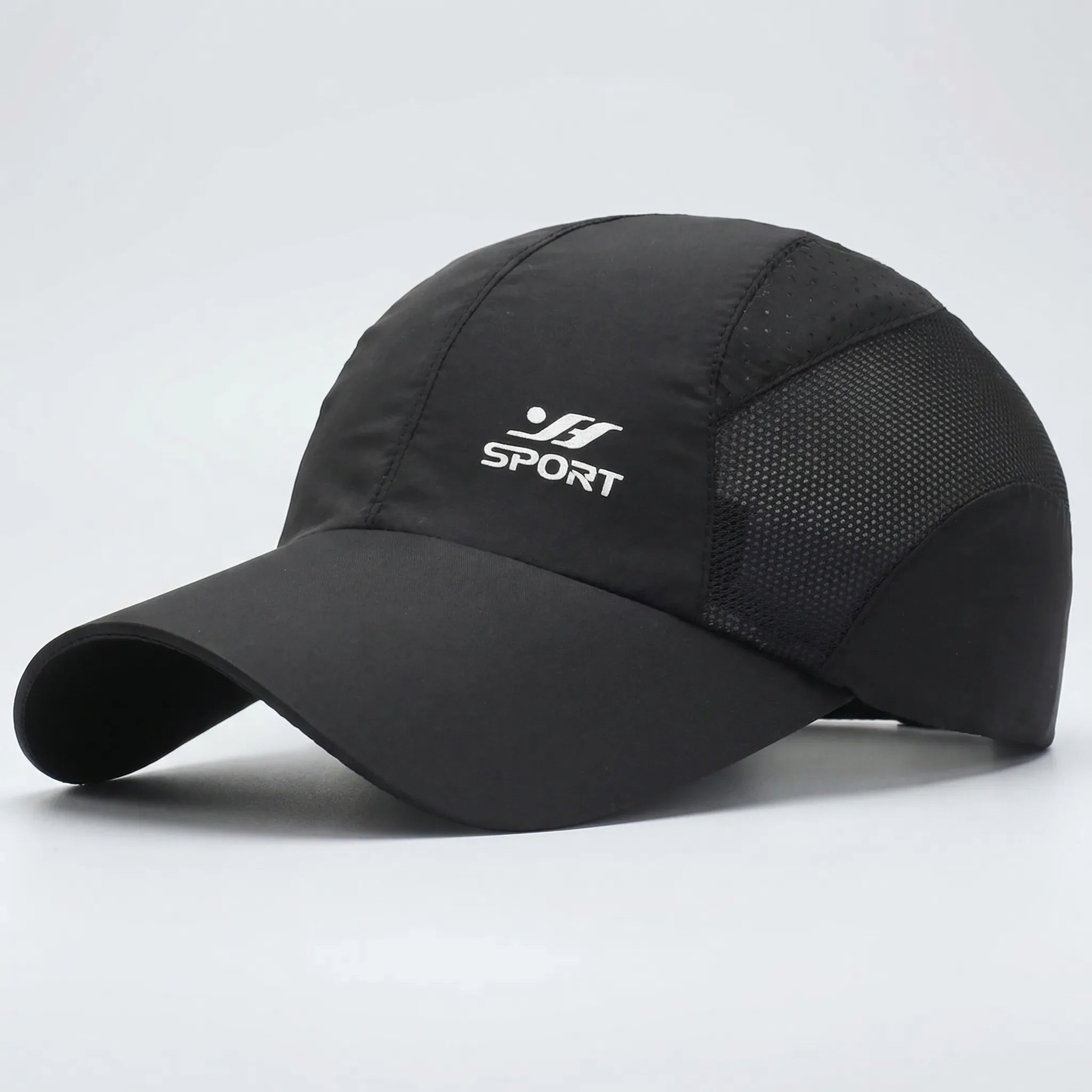 Leichte UV-Baseballkappe mit atmungsaktivem Mesh und breitem Schirm für Outdoor-Aktivitäten