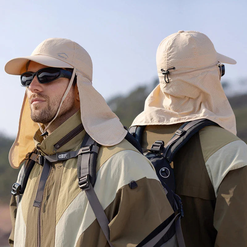 Leichte Outdoor-Kappe mit abnehmbarer Nackenklappe für Wandern