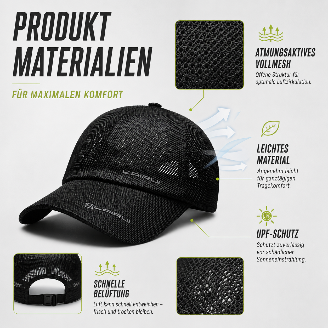 Nordspur | Ventiex Full Mesh Atmungsaktive Snapback Cap