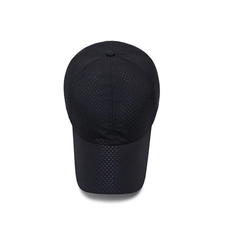 Atmungsaktive perforierte Baseballkappe mit Schirm für Damen und Herren