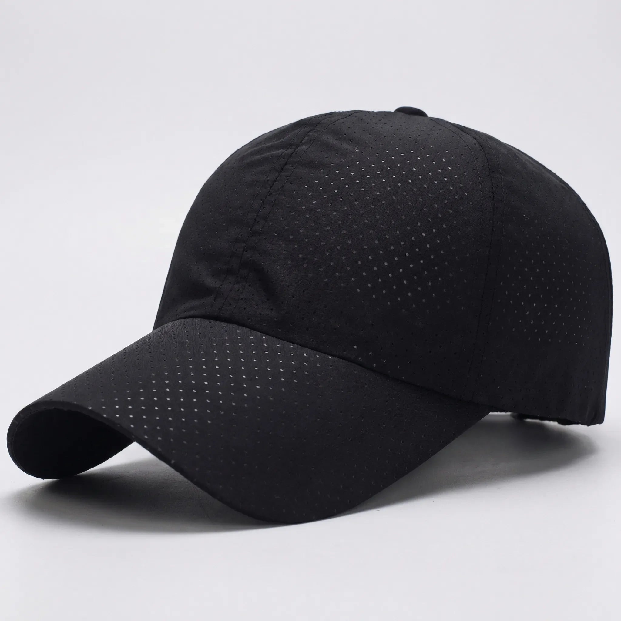 Atmungsaktive perforierte Baseballkappe mit Schirm für Damen und Herren