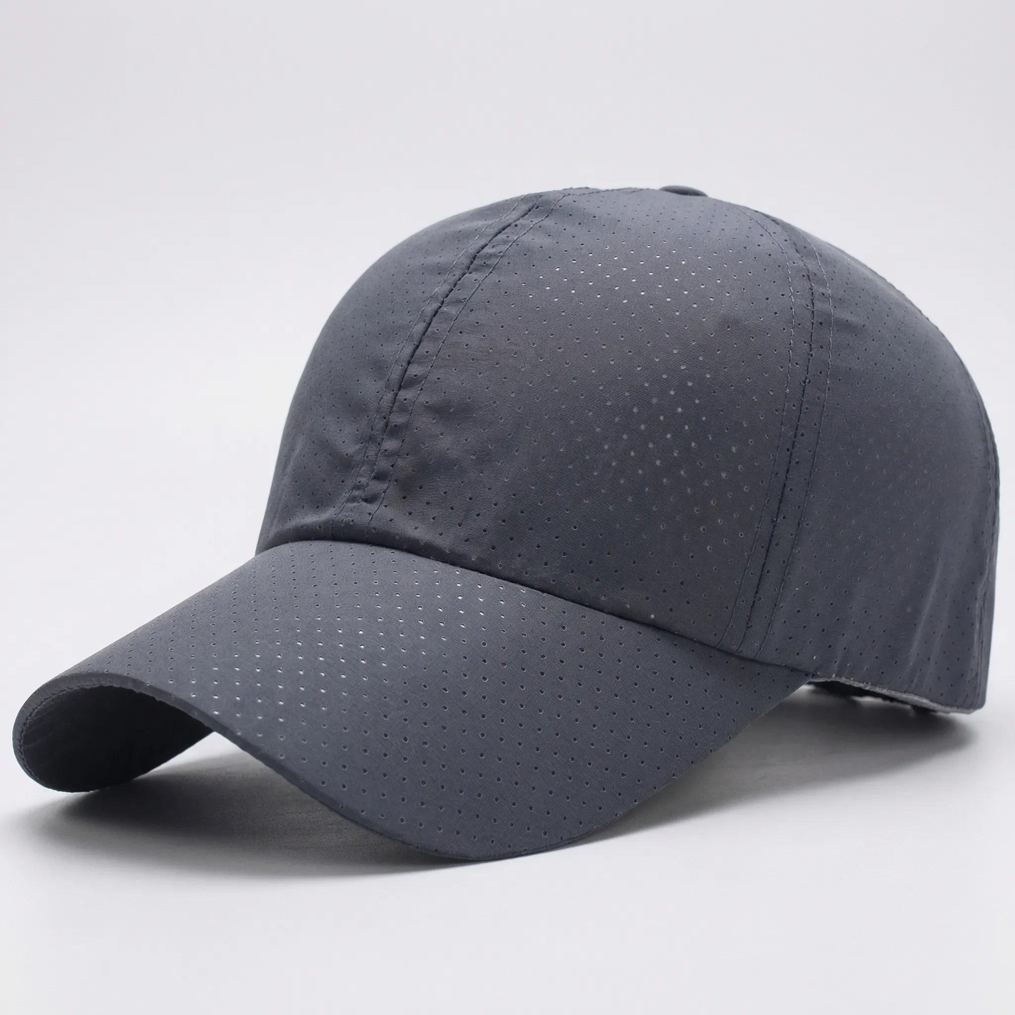 Atmungsaktive perforierte Baseballkappe mit Schirm für Damen und Herren