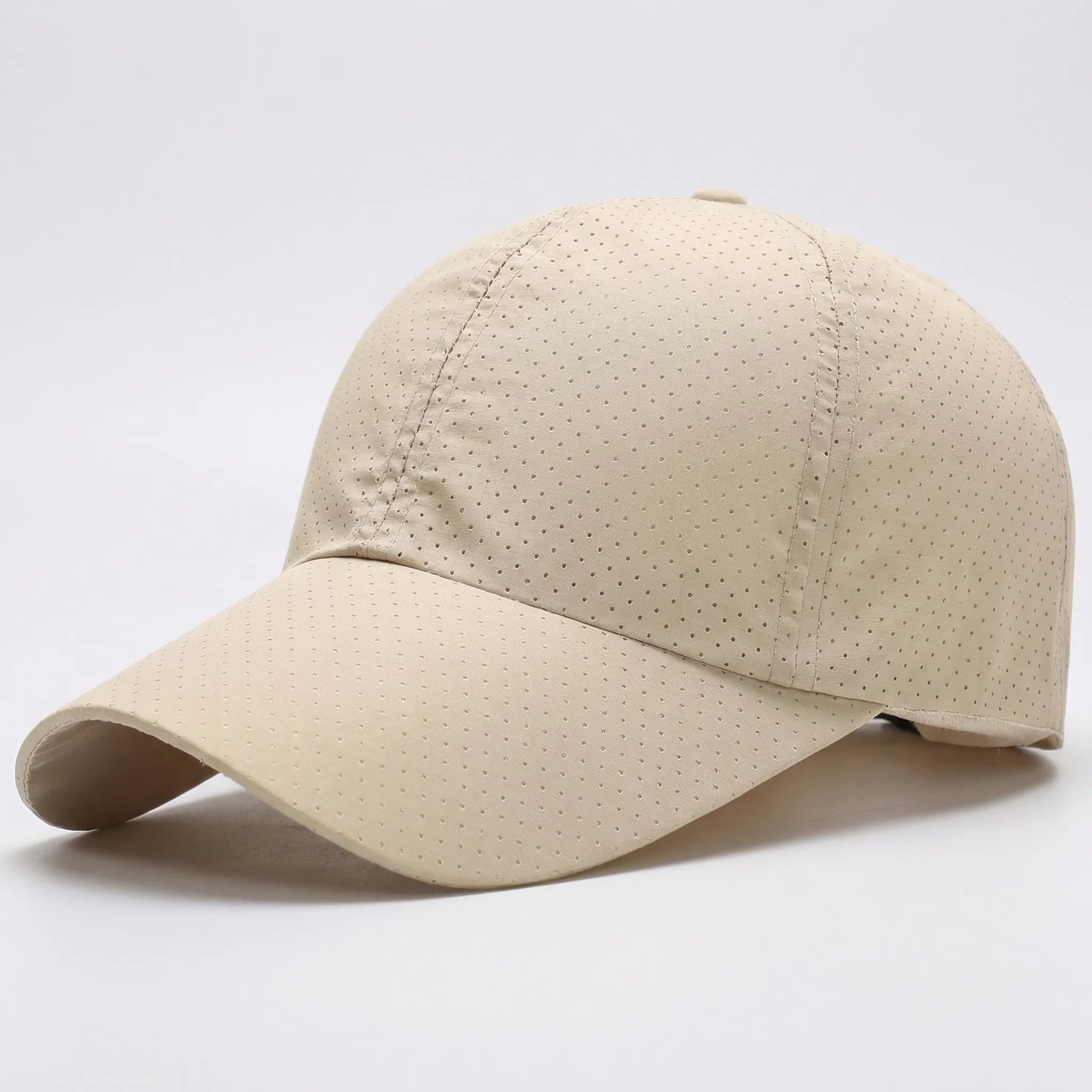 Atmungsaktive perforierte Baseballkappe mit Schirm für Damen und Herren