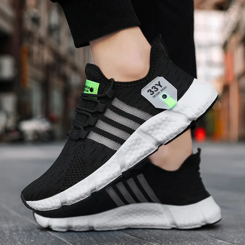 Herren Mesh Sneaker atmungsaktiv leicht knöchelhoher Schaft