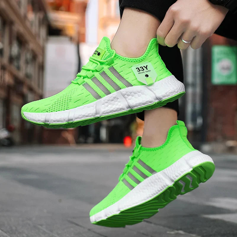 Herren Mesh Sneaker atmungsaktiv leicht knöchelhoher Schaft