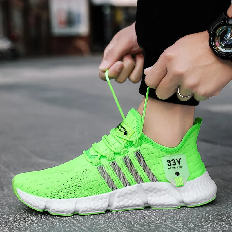 Herren Mesh Sneaker atmungsaktiv leicht knöchelhoher Schaft
