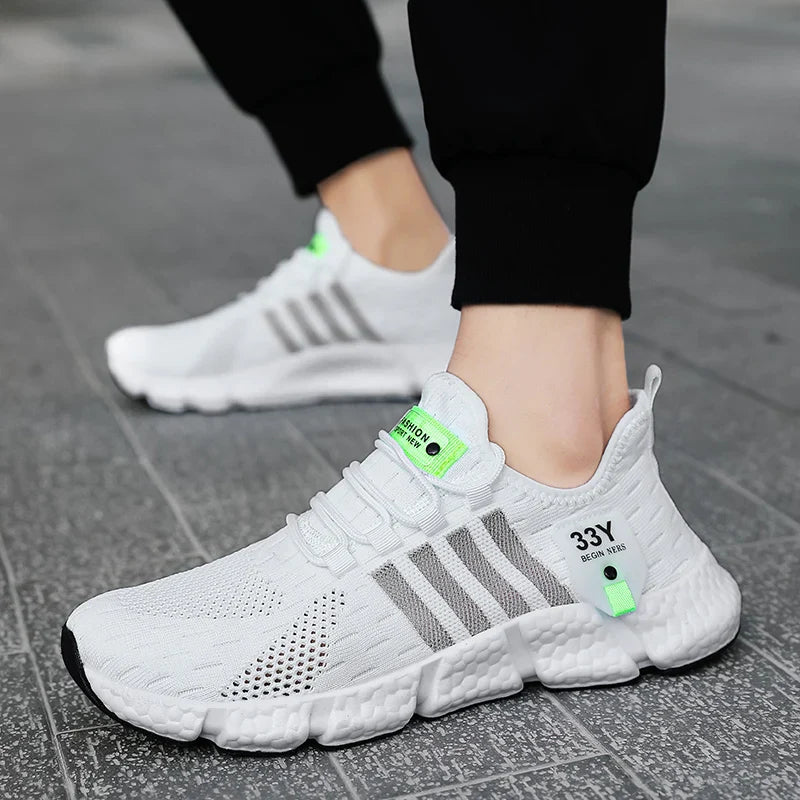 Herren Mesh Sneaker atmungsaktiv leicht knöchelhoher Schaft